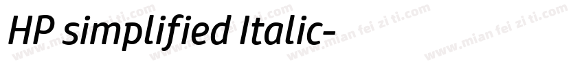 HP simplified Italic字体转换